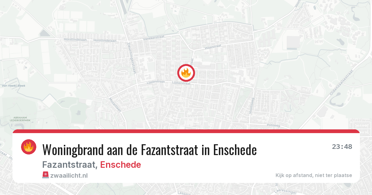 Woningbrand aan de Fazantstraat in Enschede — 31 mrt 2026