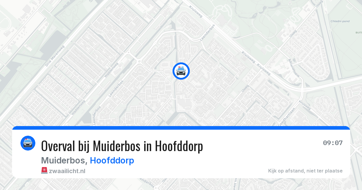 Overval bij Muiderbos in Hoofddorp — 4 apr 2026