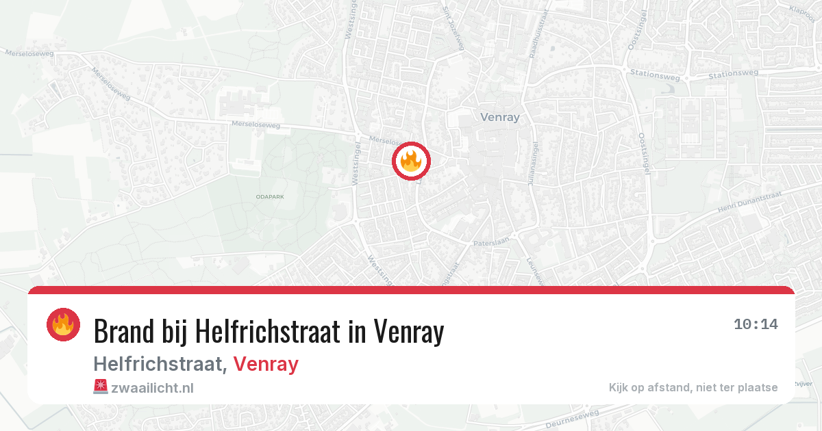 Brand bij Helfrichstraat in Venray — 27 mei 2026