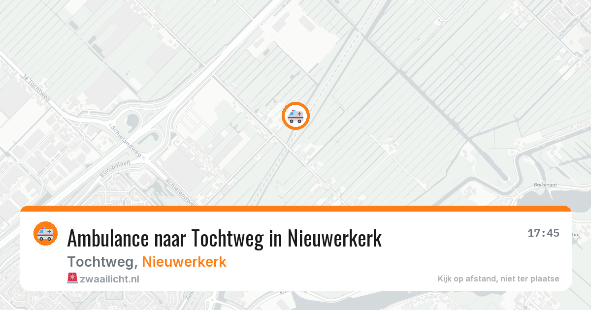 Ambulance naar Tochtweg in Nieuwerkerk — 7 jun 2026