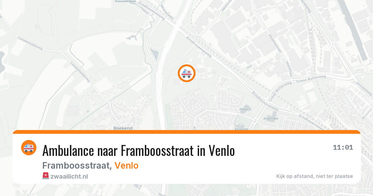 Ambulance naar Framboosstraat in Venlo — 28 jul 2026