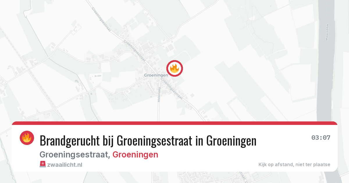 Brandgerucht bij Groeningsestraat in Groeningen — 27 jun 2026