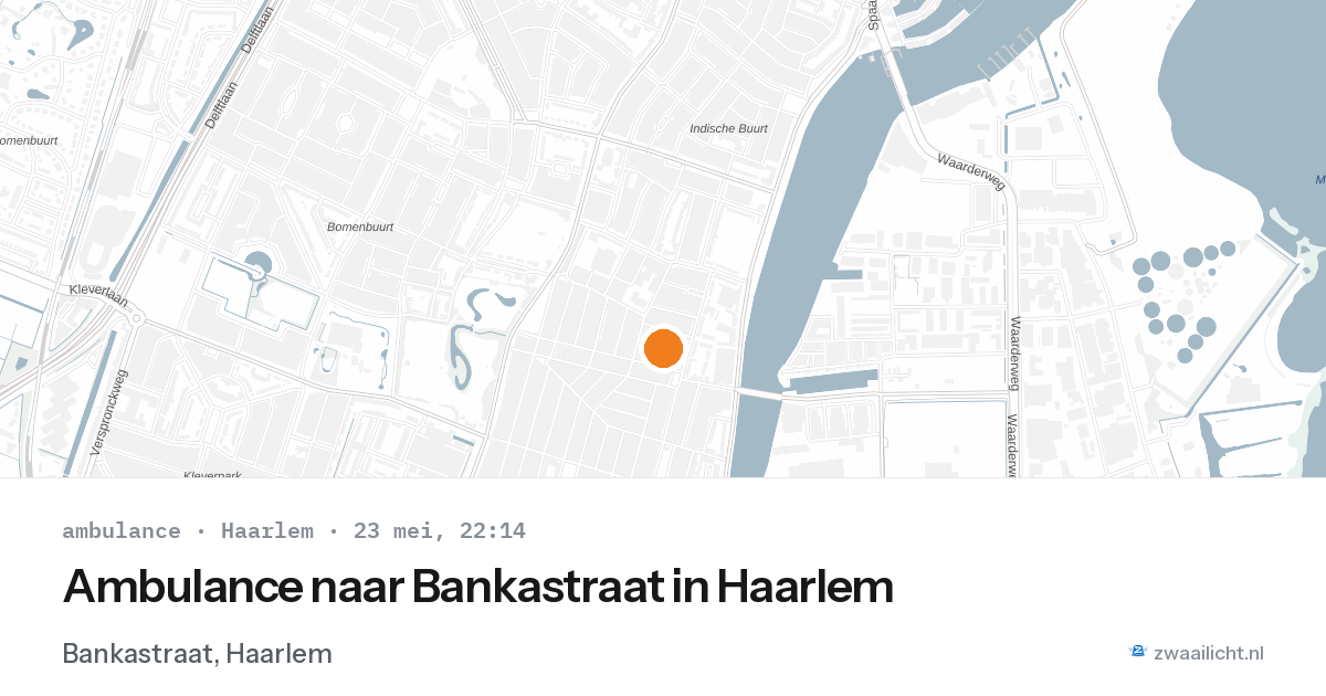 Ambulance naar Bankastraat in Haarlem — 23 mei 2026