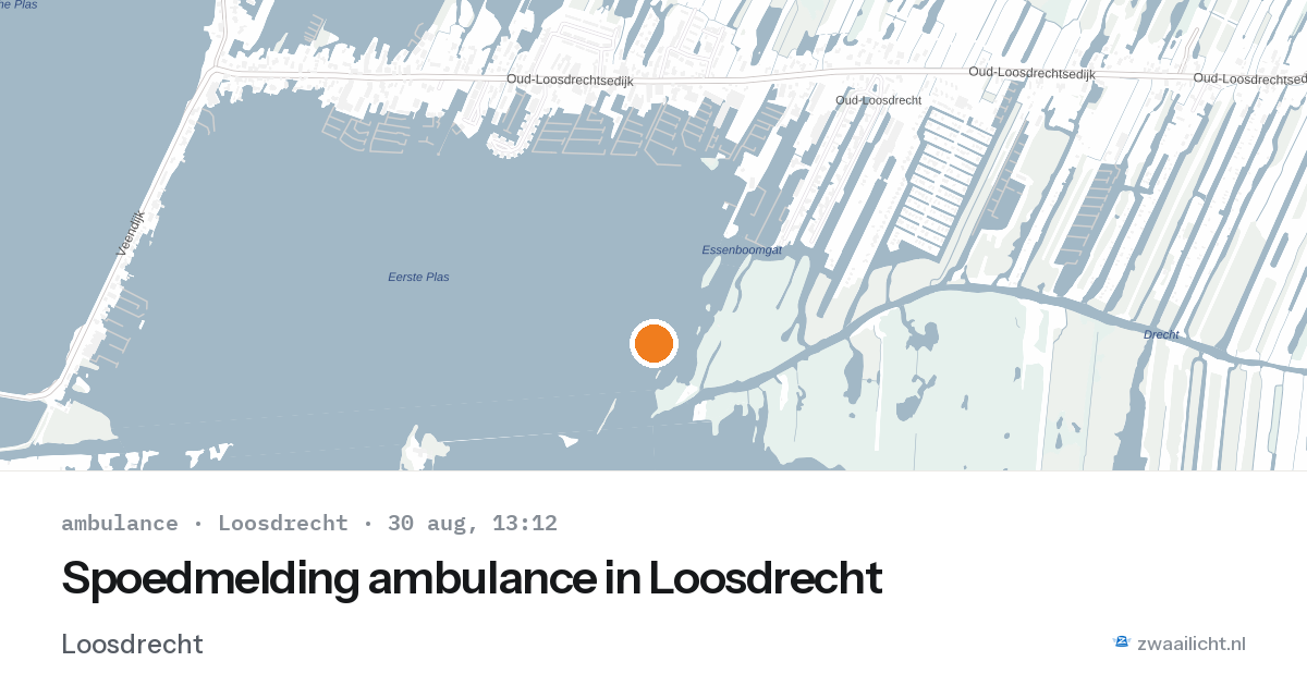 Spoedmelding ambulance in Loosdrecht — 30 aug 2026