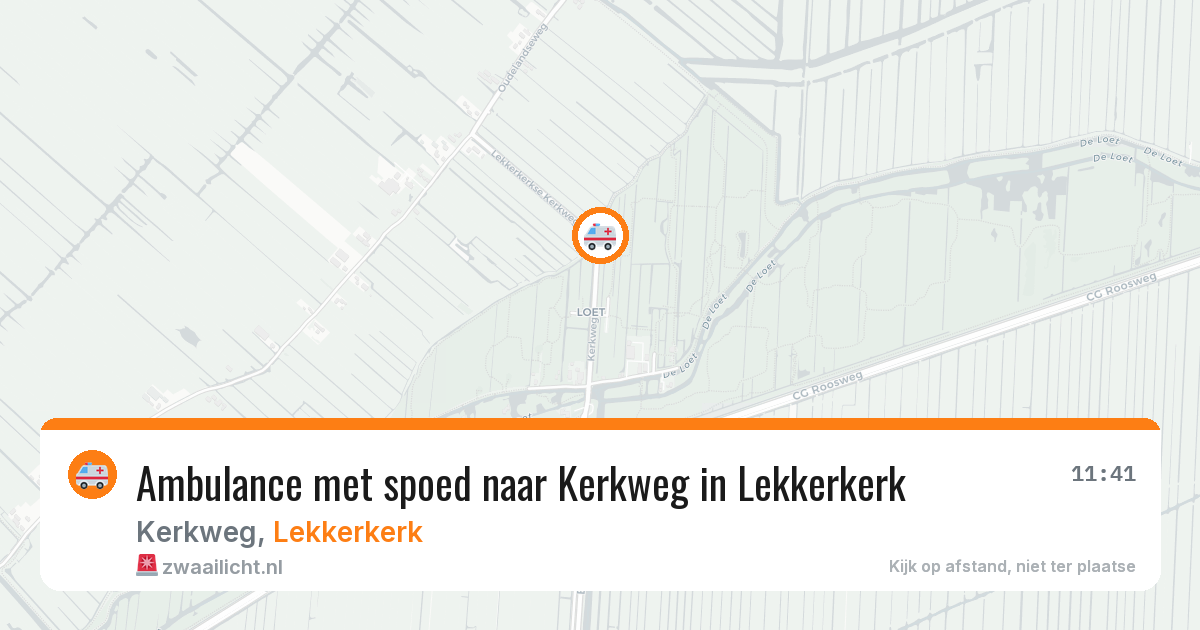 Ambulance met spoed naar Kerkweg in Lekkerkerk — 5 mrt 2026
