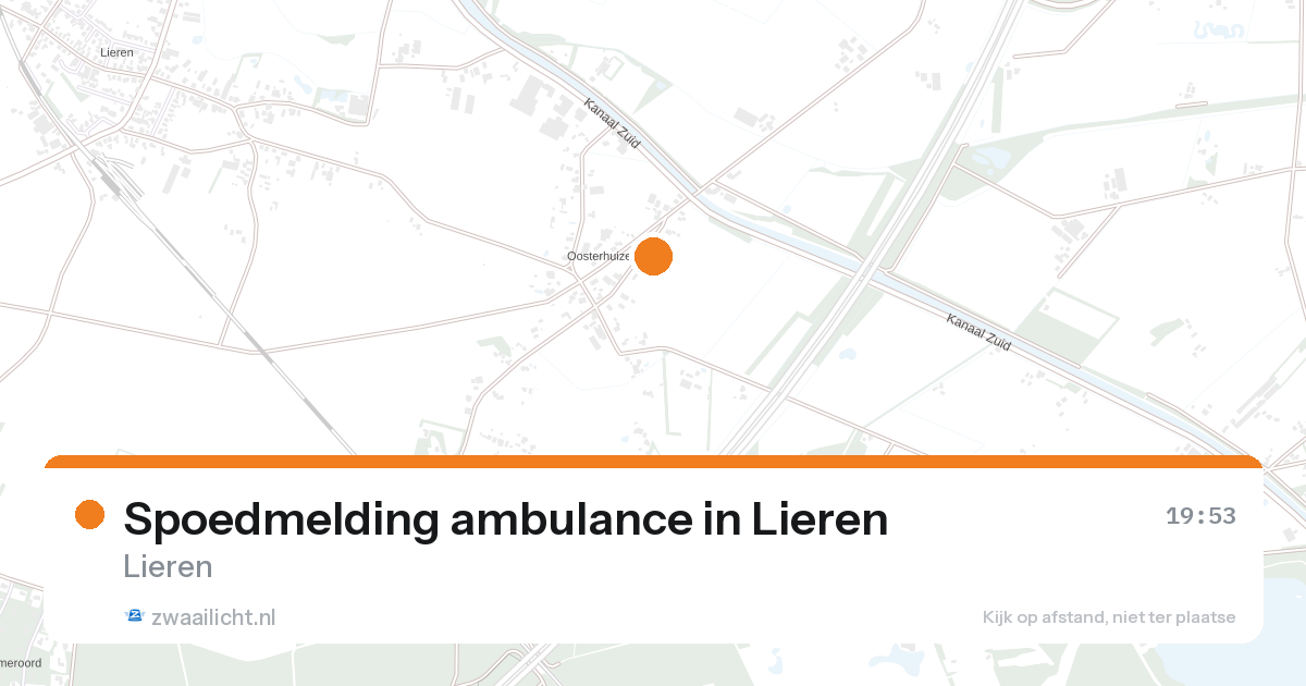 Spoedmelding ambulance in Lieren — 26 aug 2026