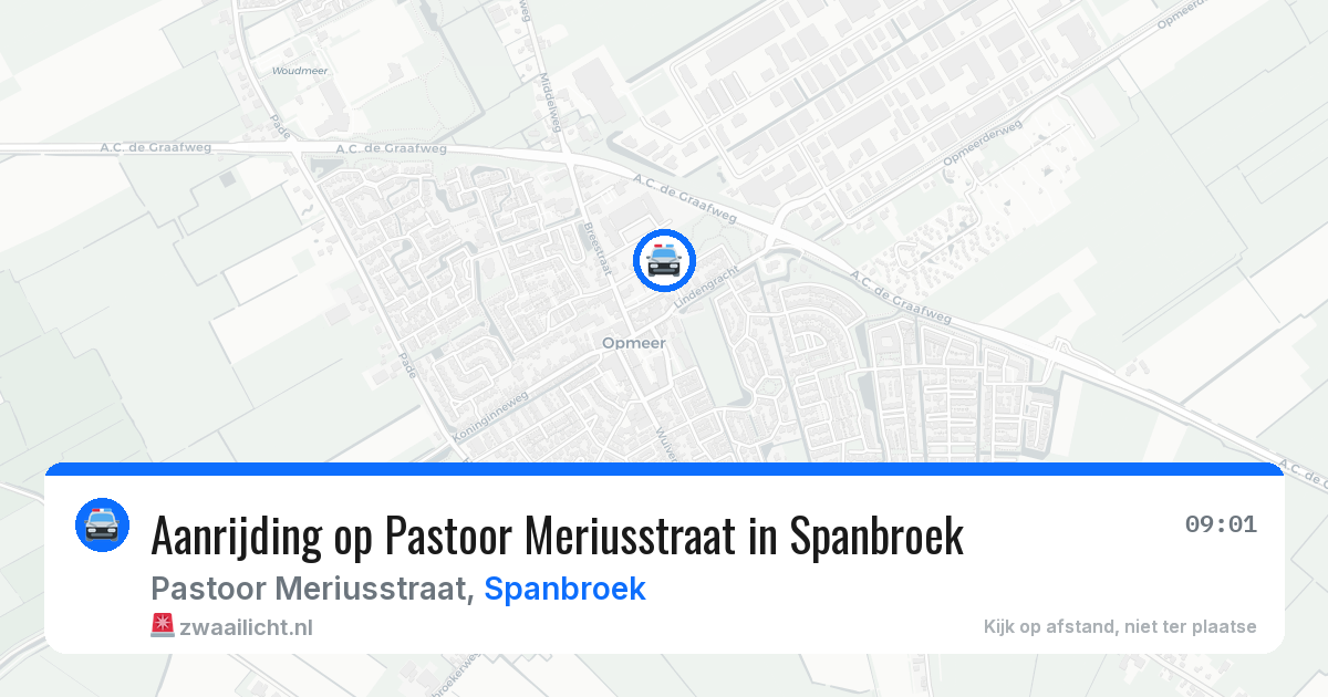 Aanrijding op Pastoor Meriusstraat in Spanbroek — 2 jul 2026