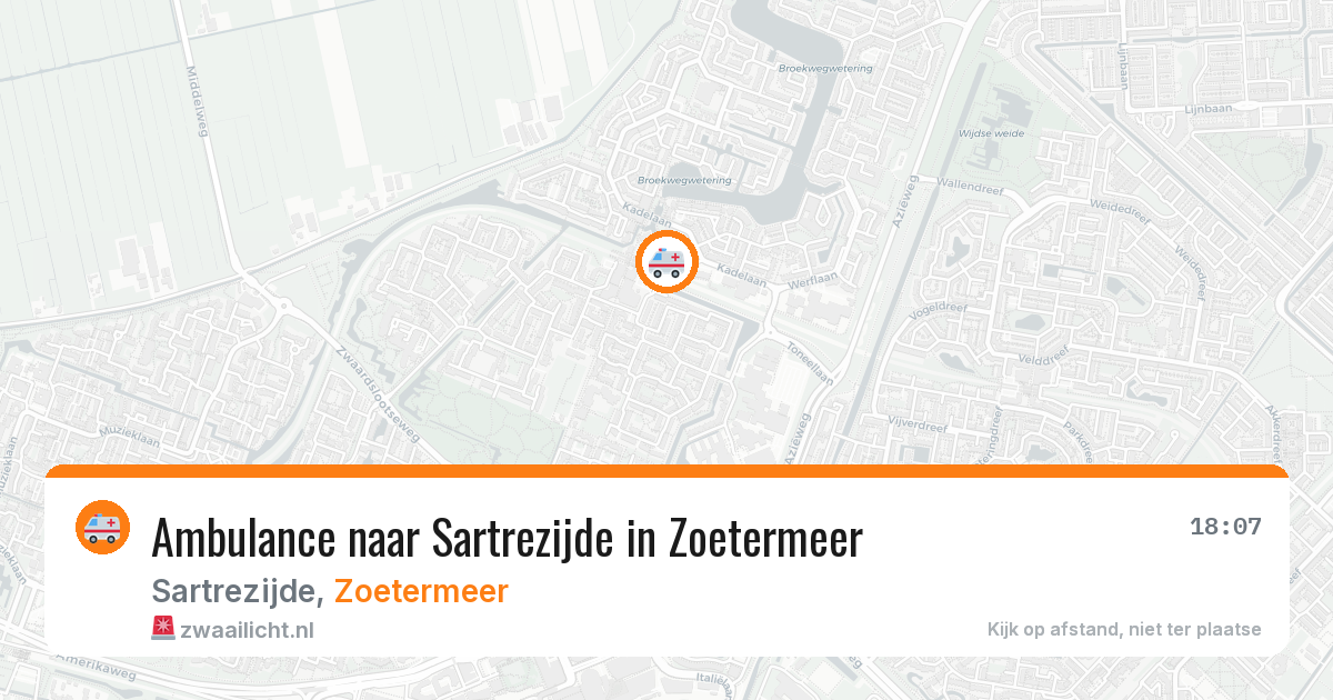 Ambulance naar Sartrezijde in Zoetermeer — 30 jul 2026
