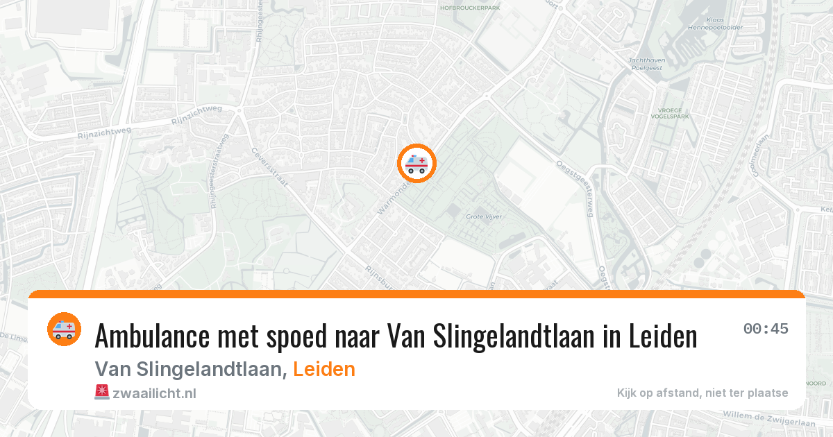Ambulance met spoed naar Van Slingelandtlaan in Leiden — 5 aug 2026