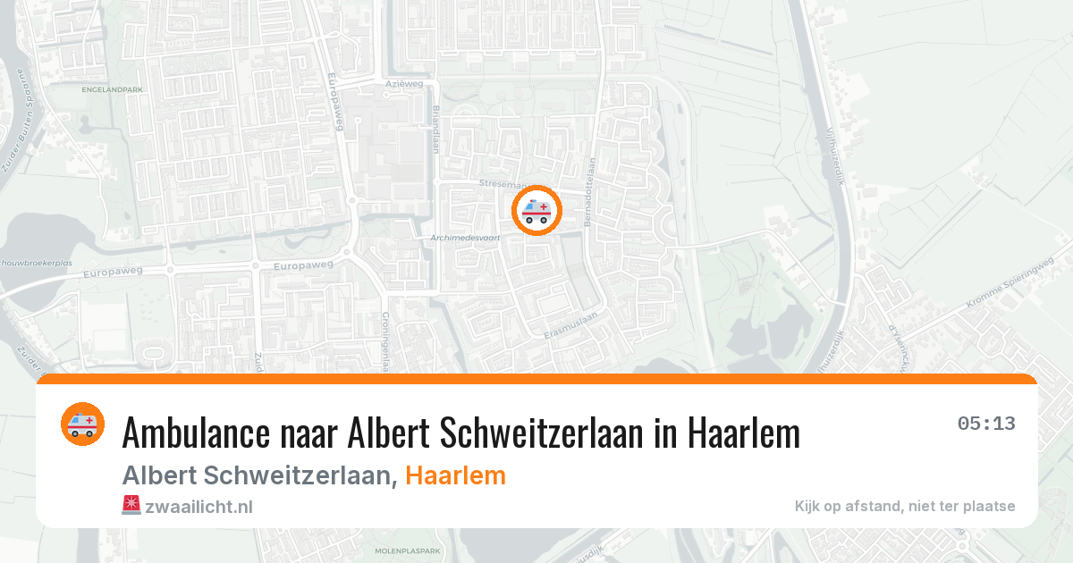 Ambulance naar Albert Schweitzerlaan in Haarlem — 23 mei 2026