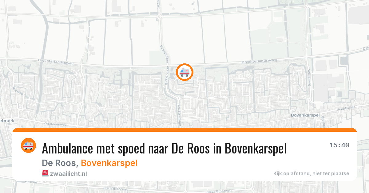 Ambulance met spoed naar De Roos in Bovenkarspel — 29 mei 2026