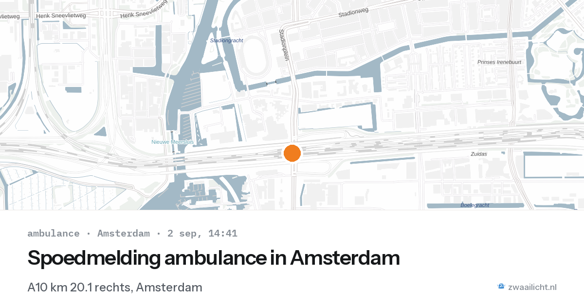 Spoedmelding ambulance in Amsterdam — 2 sep 2026