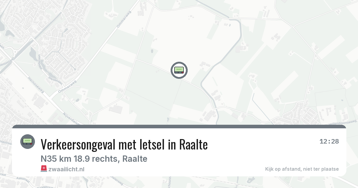 Verkeersongeval met letsel in Raalte — 17 jul 2026