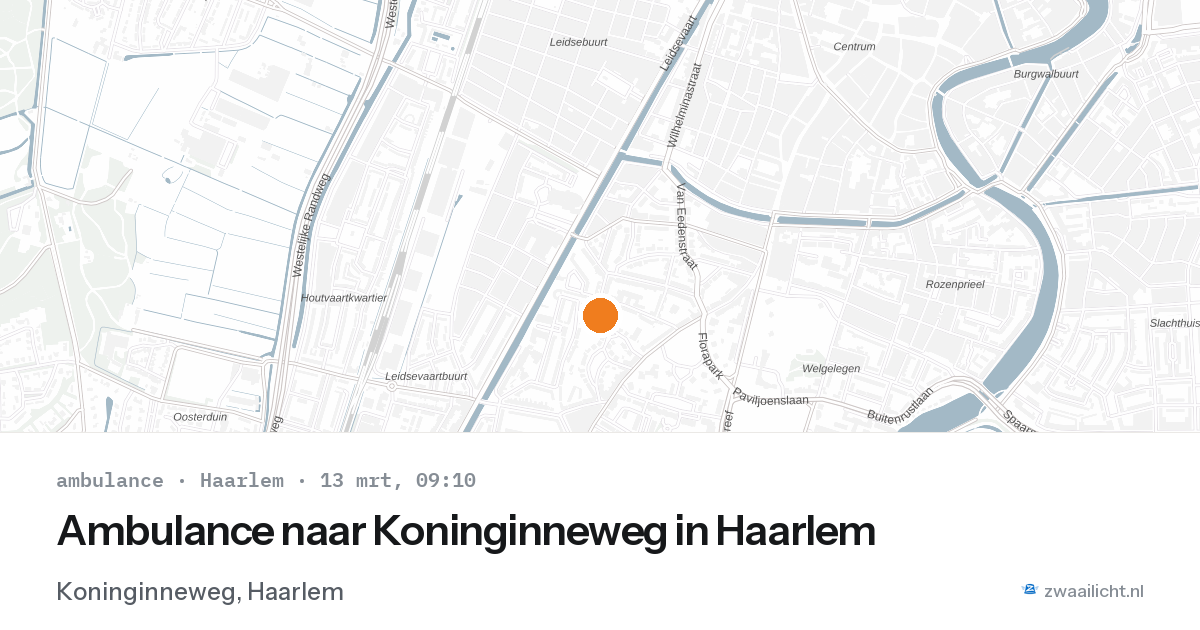 Ambulance naar Koninginneweg in Haarlem — 13 mrt 2026