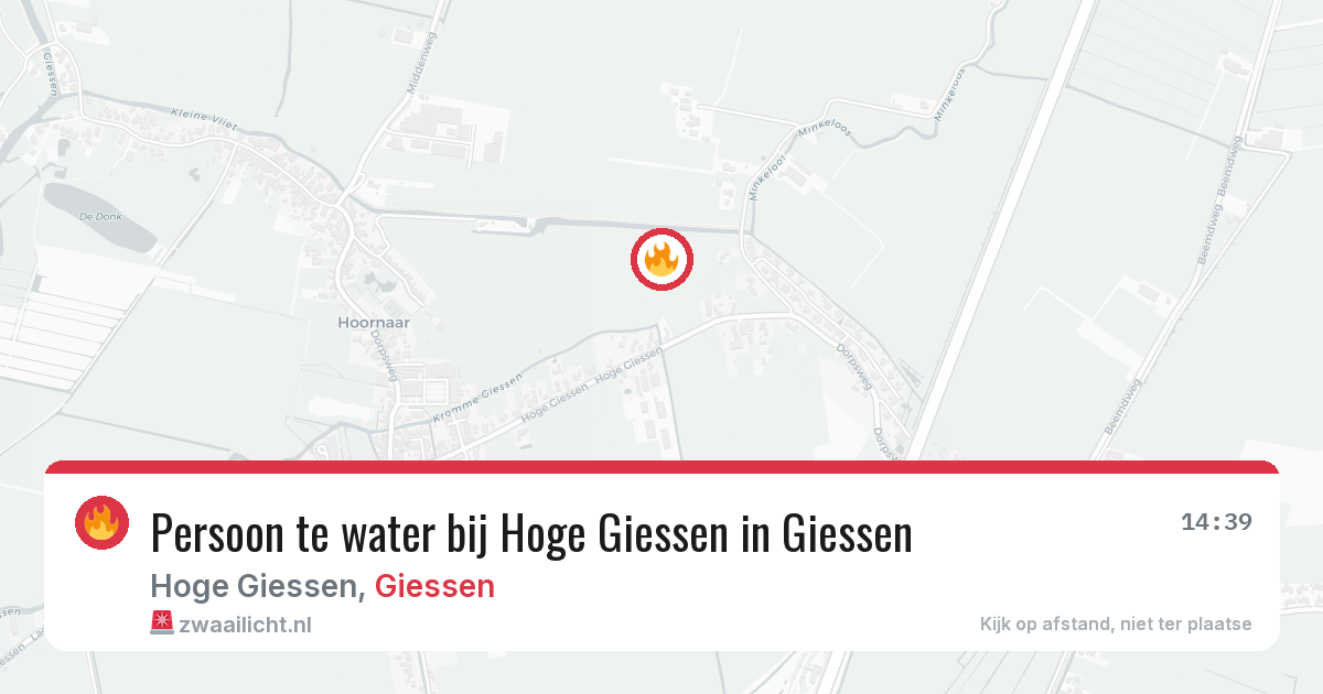 Persoon te water bij Hoge Giessen in Giessen — 28 jul 2026