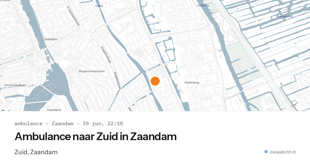 Ambulance naar Zuid in Zaandam — 19 jun 2026
