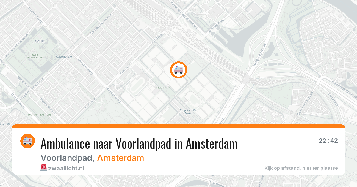 Ambulance naar Voorlandpad in Amsterdam — 4 aug 2026