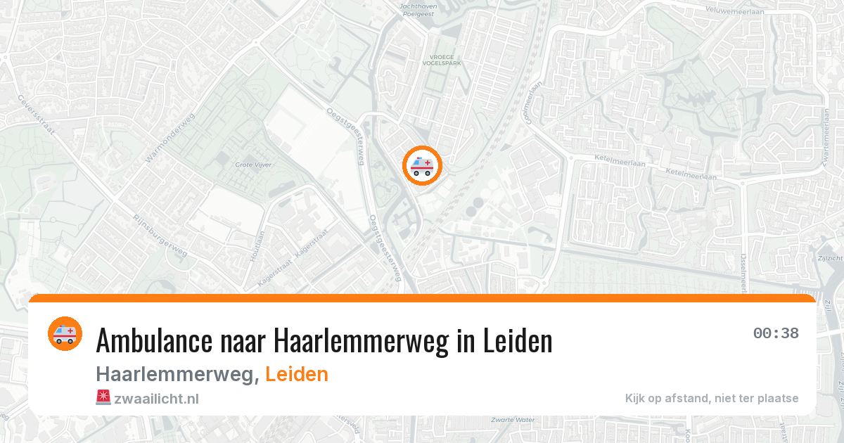 Ambulance naar Haarlemmerweg in Leiden — 12 jul 2026