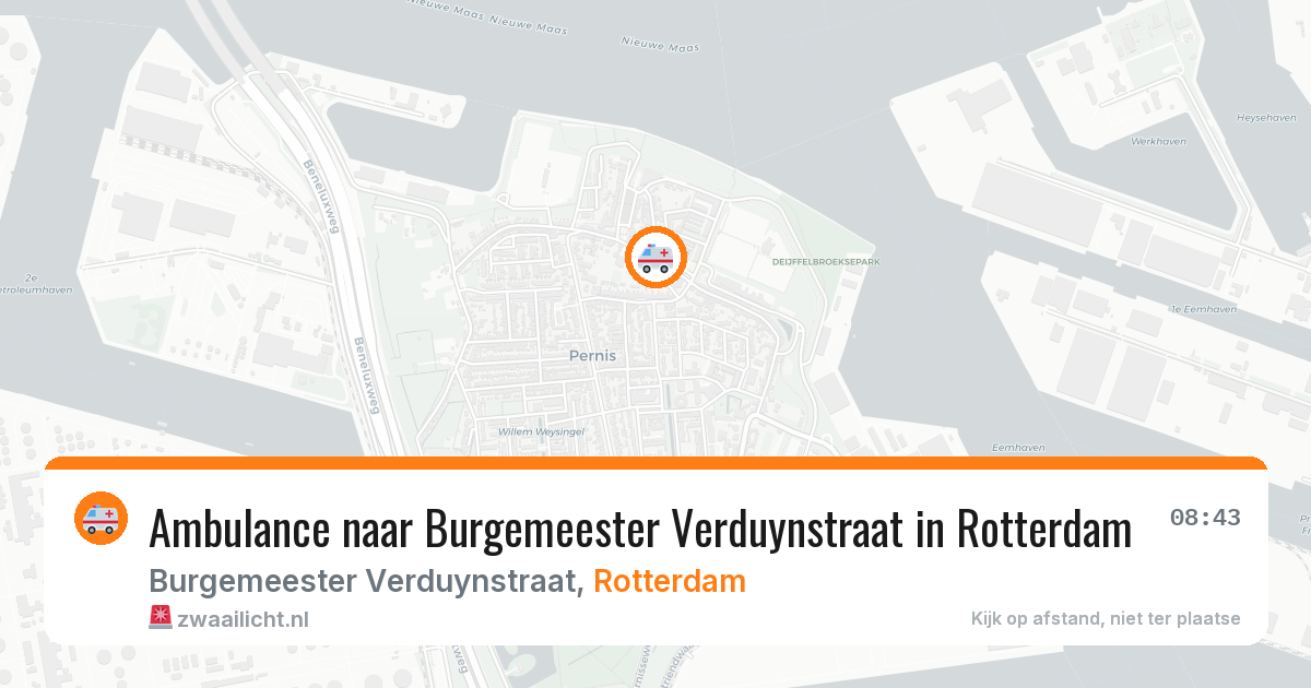 Ambulance naar Burgemeester Verduynstraat in Rotterdam — 1 apr 2026