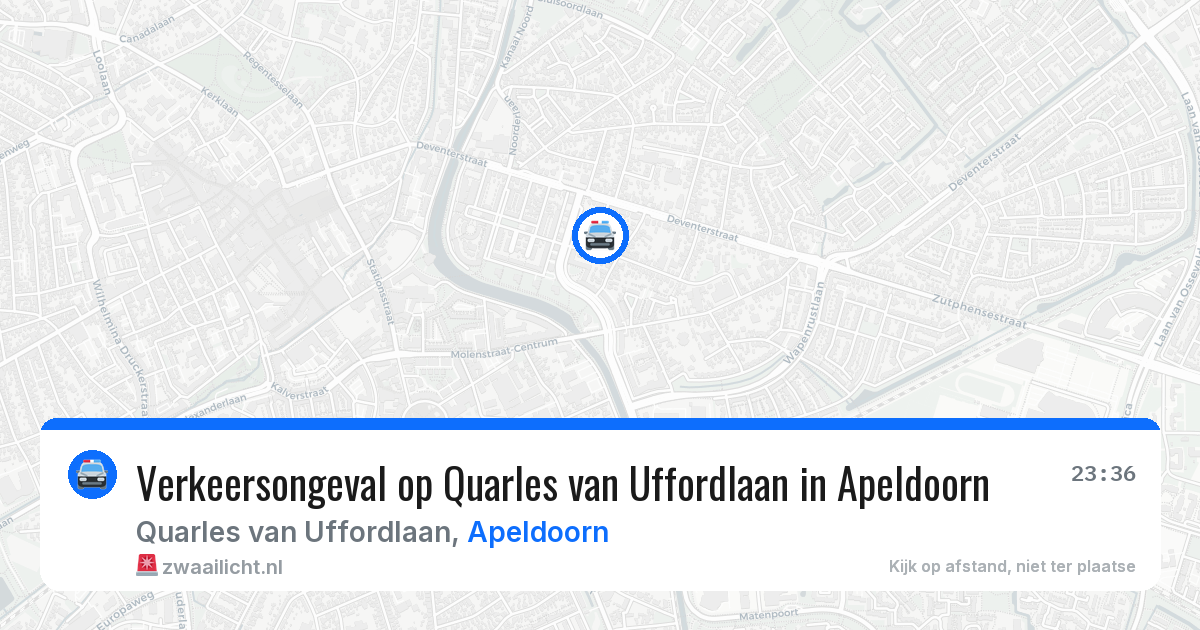 Verkeersongeval op Quarles van Uffordlaan in Apeldoorn — 4 jun 2026