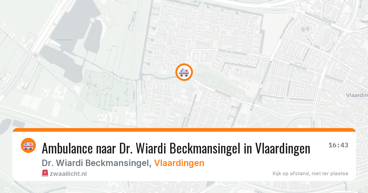 Ambulance naar Dr. Wiardi Beckmansingel in Vlaardingen — 4 jun 2026