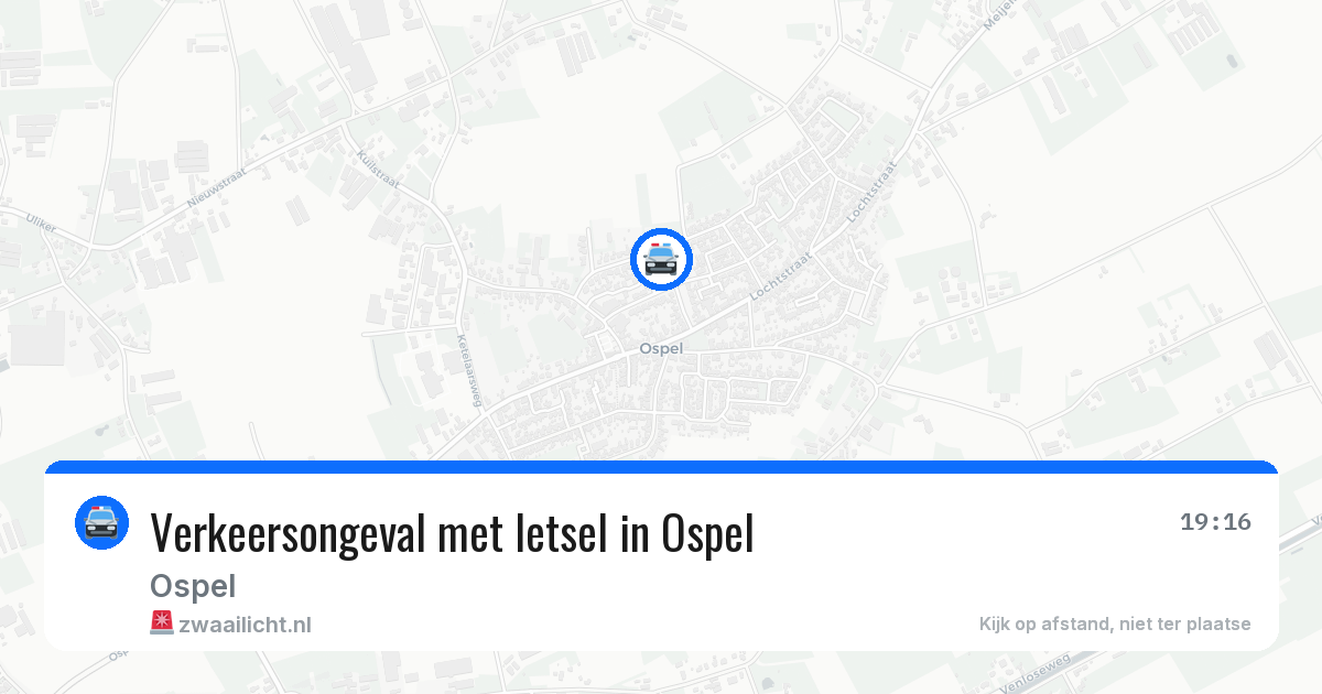 Verkeersongeval met letsel in Ospel — 17 jun 2026