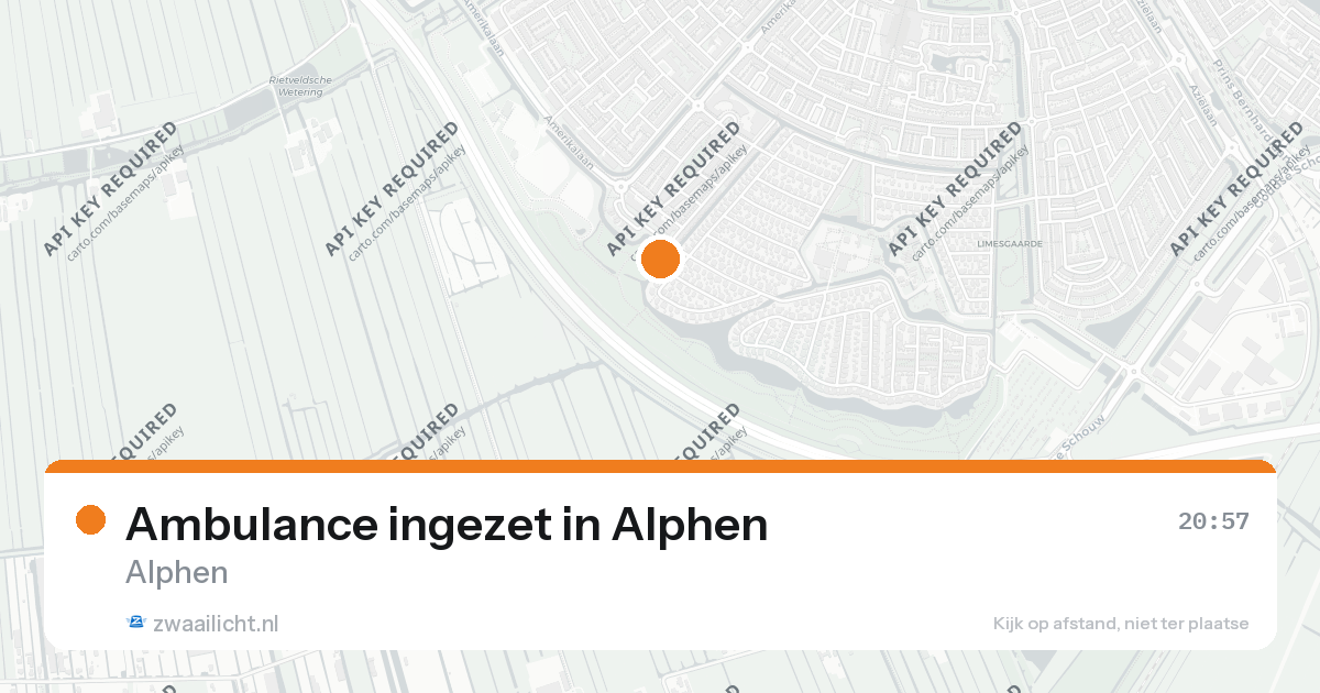 Ambulance ingezet in Alphen — 20 mei 2026