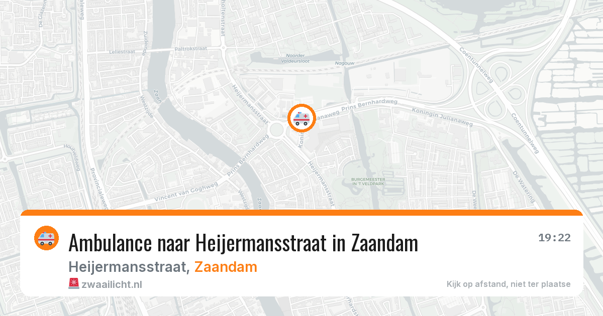 Ambulance naar Heijermansstraat in Zaandam — 11 aug 2026