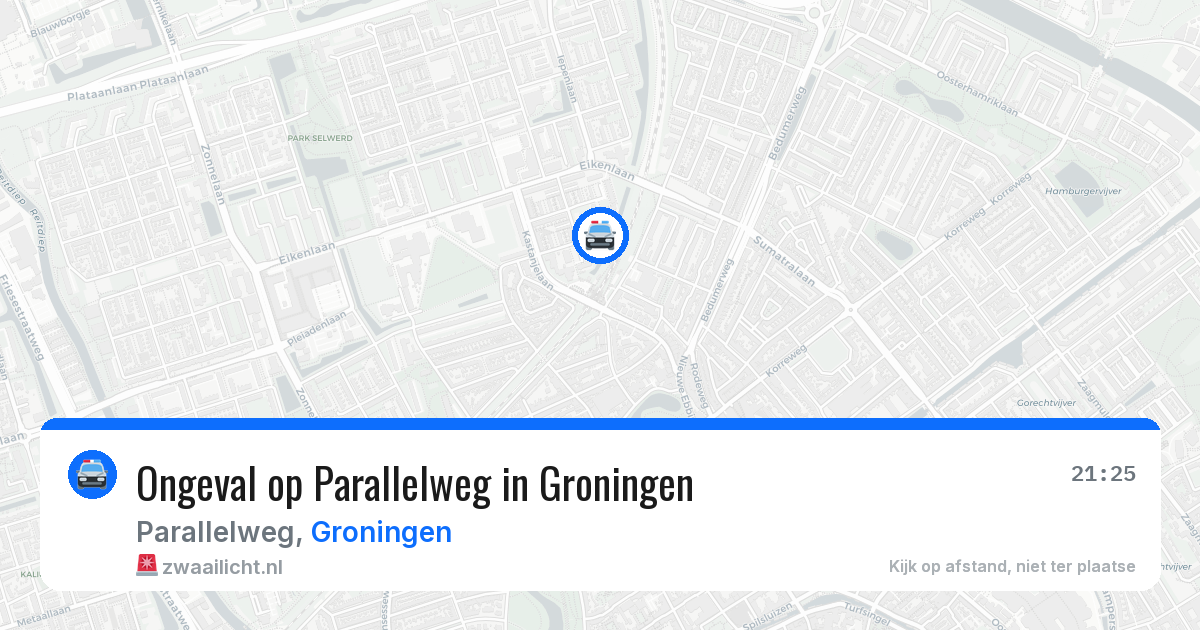 Ongeval op Parallelweg in Groningen — 7 aug 2026