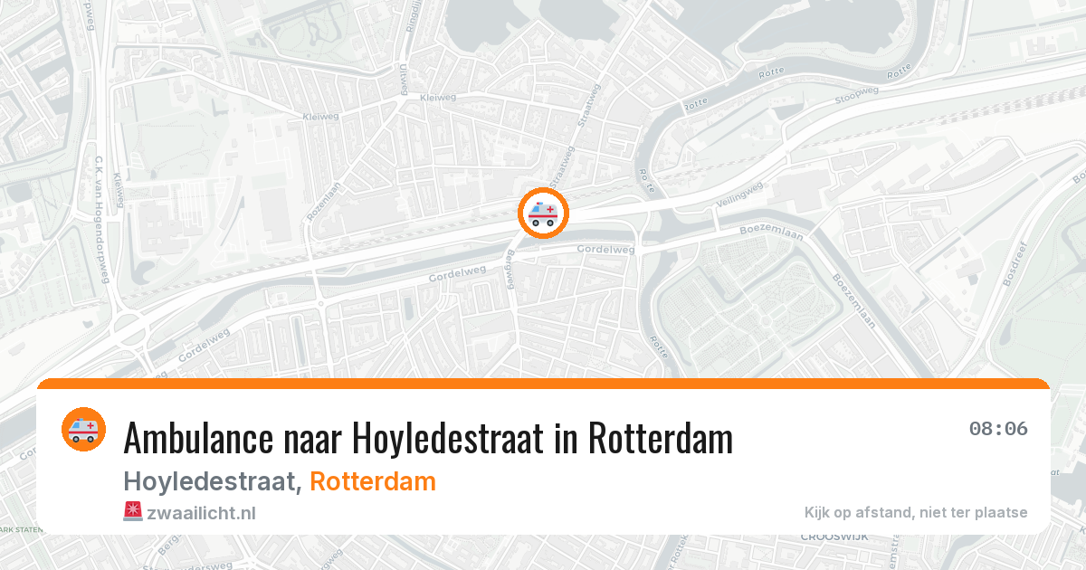 Ambulance naar Hoyledestraat in Rotterdam — 29 jul 2026