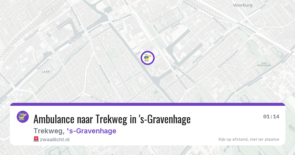 Ambulance naar Trekweg in 's-Gravenhage — 9 jul 2026