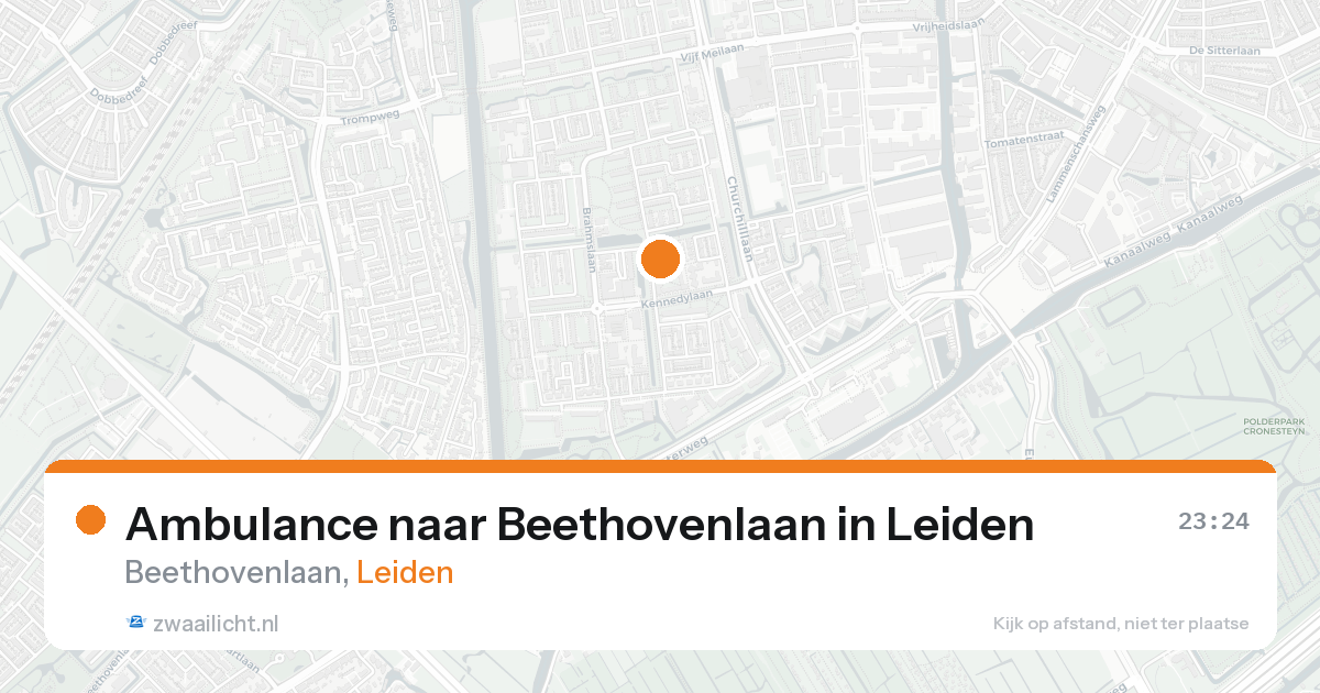 Ambulance naar Beethovenlaan in Leiden — 10 jun 2026