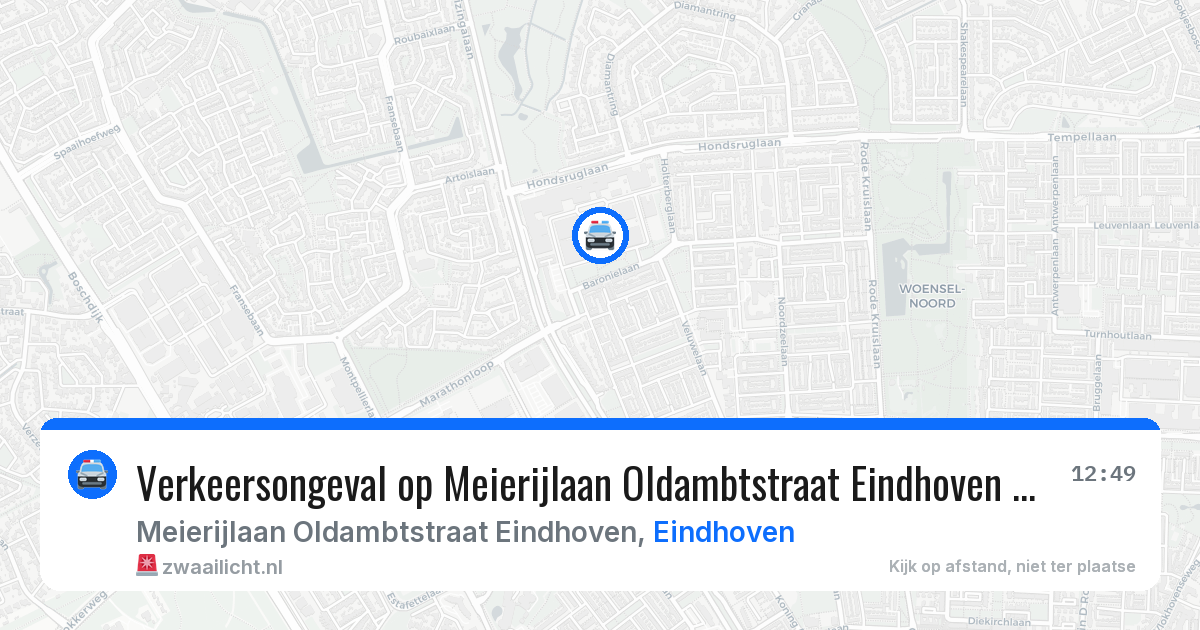 Verkeersongeval op Meierijlaan Oldambtstraat Eindhoven in Eindhoven — 30 mrt 2026