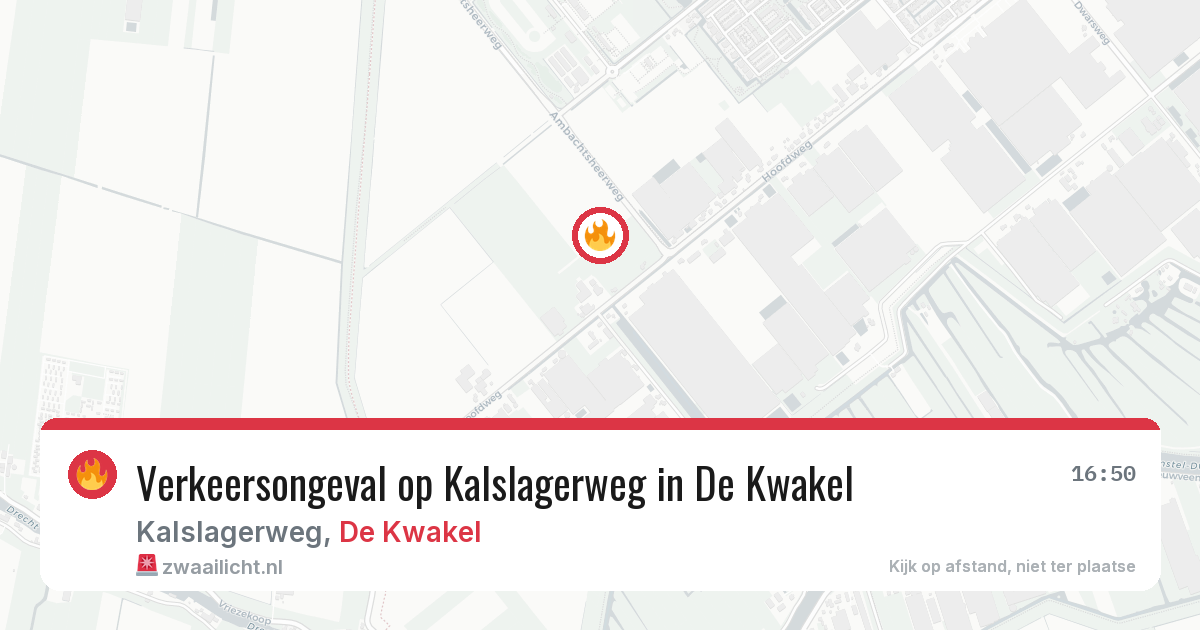 Verkeersongeval op Kalslagerweg in De Kwakel — 21 mei 2026