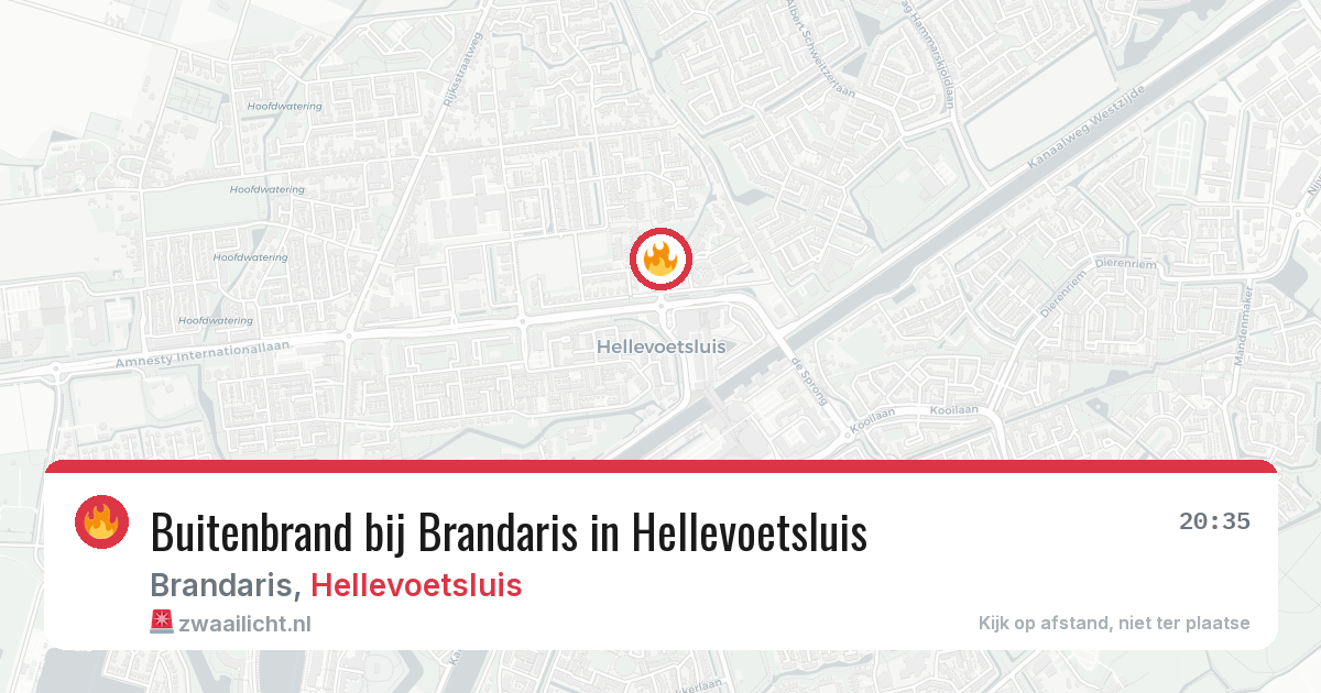 Buitenbrand bij Brandaris in Hellevoetsluis — 27 mei 2026