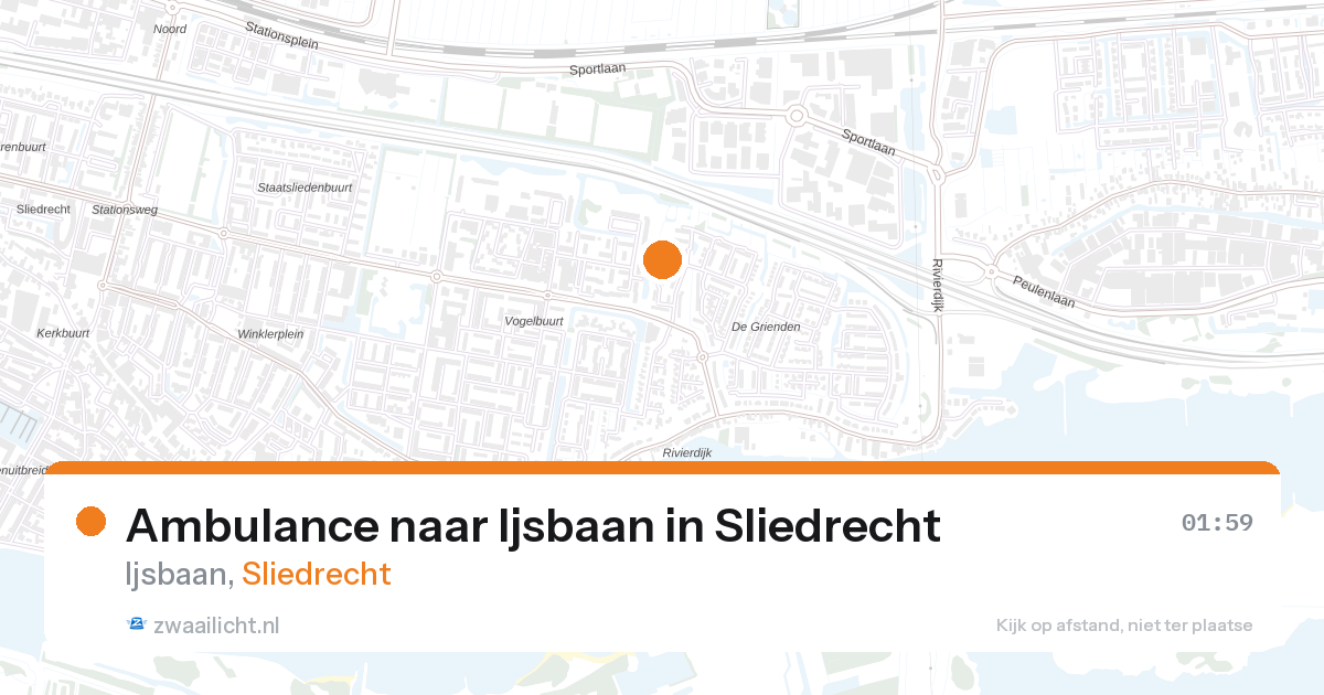 Ambulance naar Ijsbaan in Sliedrecht — 15 apr 2026
