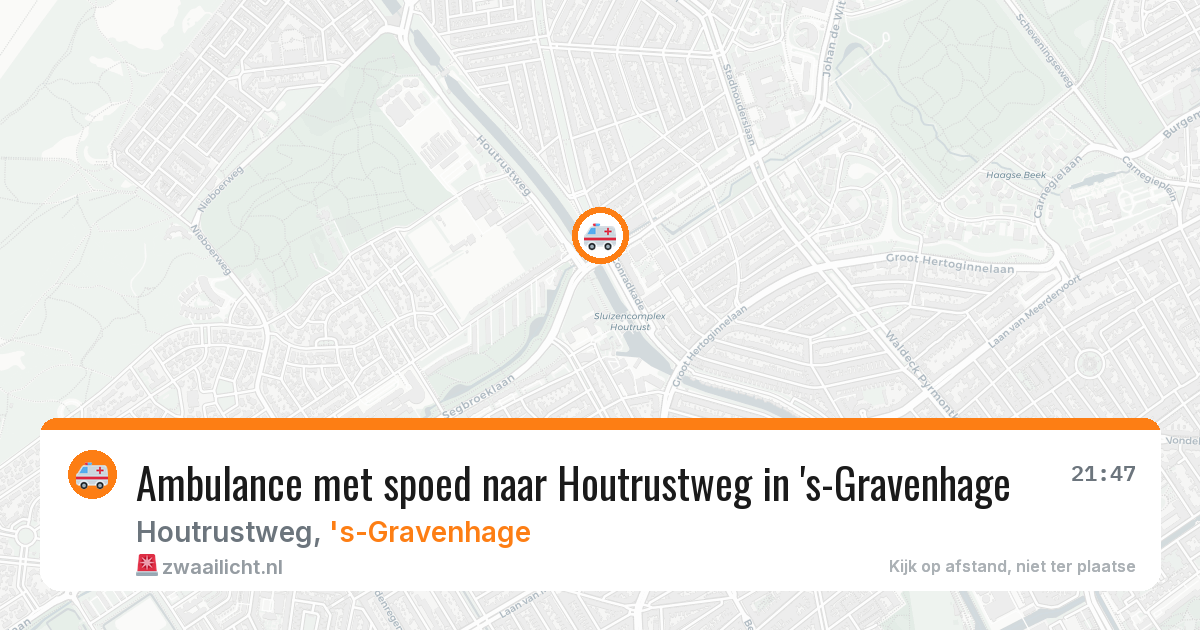 Ambulance met spoed naar Houtrustweg in 's-Gravenhage — 29 jan 2026