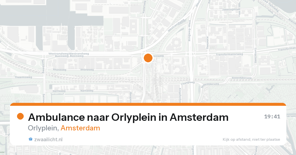 Ambulance naar Orlyplein in Amsterdam — 19 aug 2026