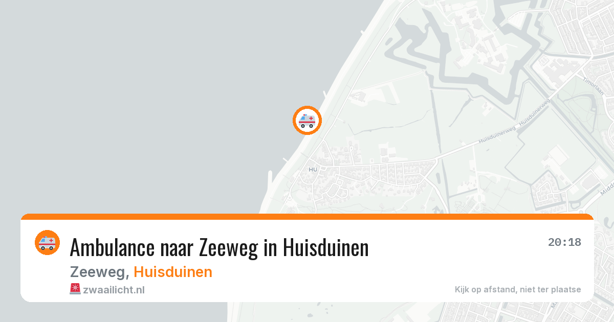 Ambulance naar Zeeweg in Huisduinen — 14 aug 2026