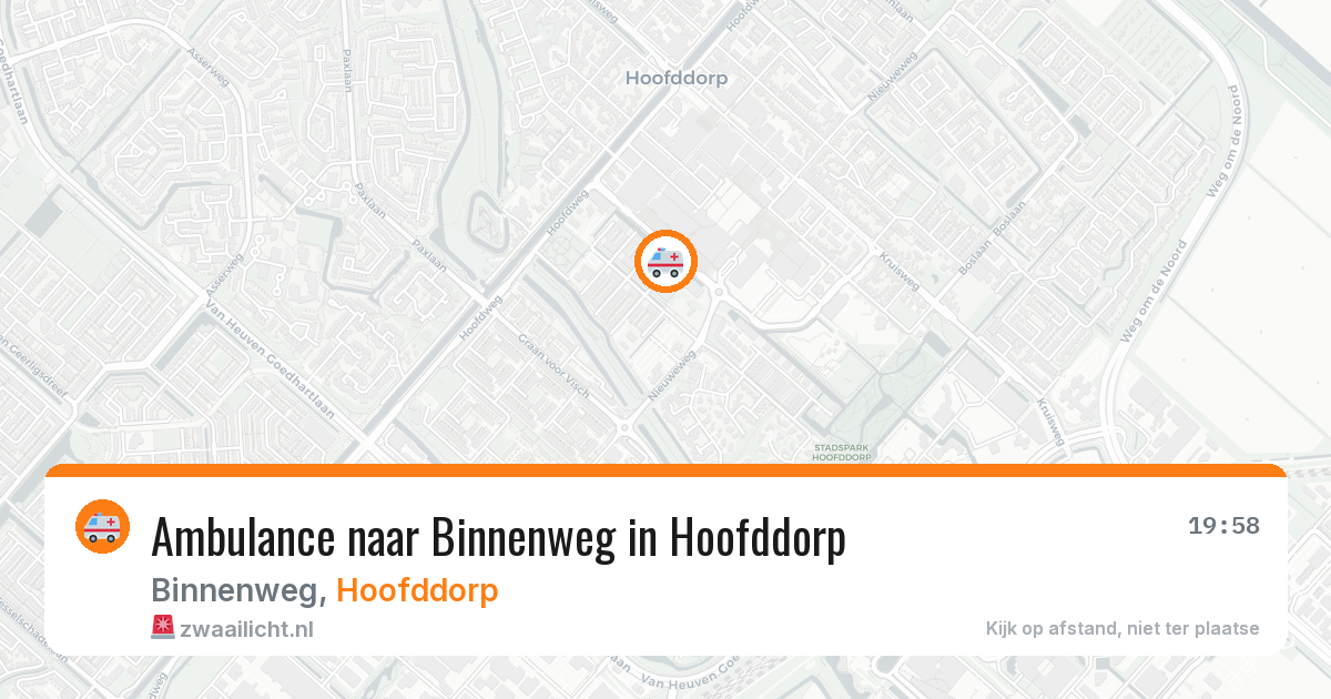 Ambulance naar Binnenweg in Hoofddorp — 26 jul 2026