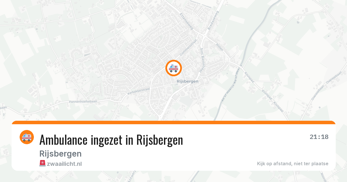 Ambulance ingezet in Rijsbergen — 11 aug 2026