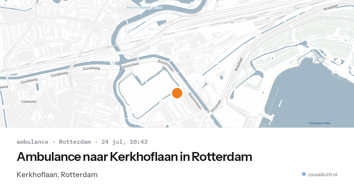 Ambulance naar Kerkhoflaan in Rotterdam — 24 jul 2026