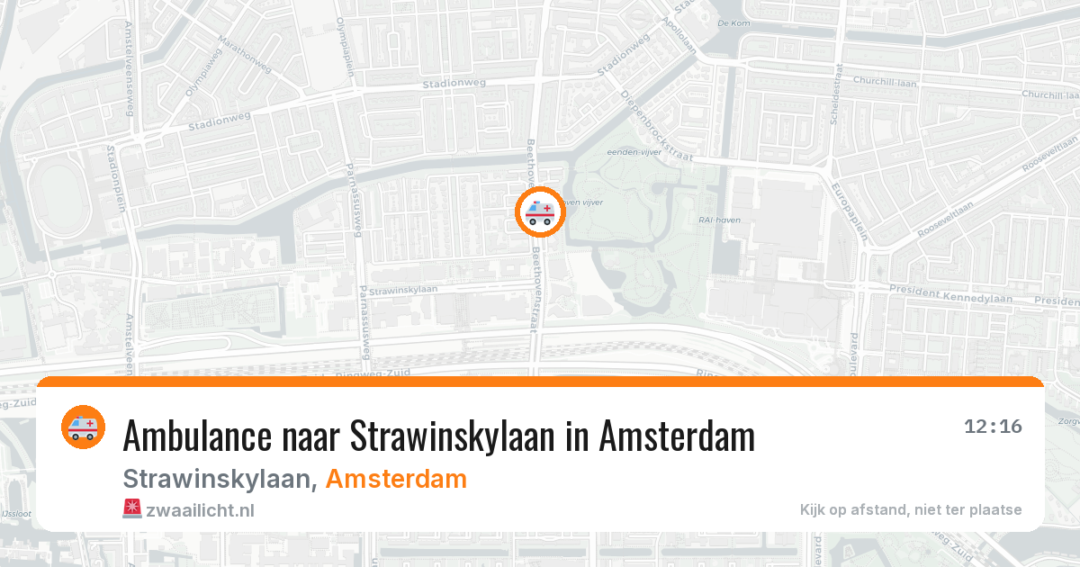 Ambulance naar Strawinskylaan in Amsterdam — 4 mrt 2026