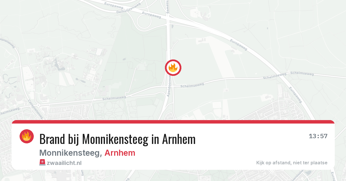Brand bij Monnikensteeg in Arnhem — 5 jul 2026