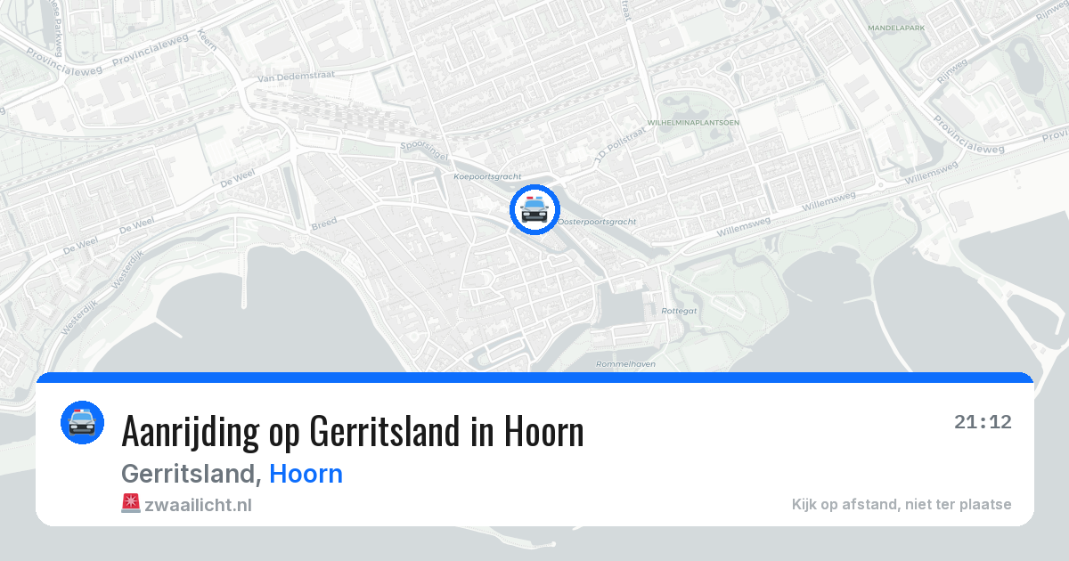 Aanrijding op Gerritsland in Hoorn — 13 jul 2026