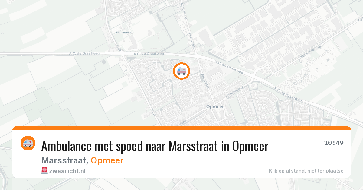 Ambulance met spoed naar Marsstraat in Opmeer — 29 jun 2026