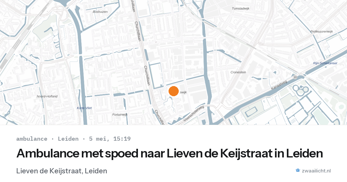 Ambulance met spoed naar Lieven de Keijstraat in Leiden — 5 mei 2026