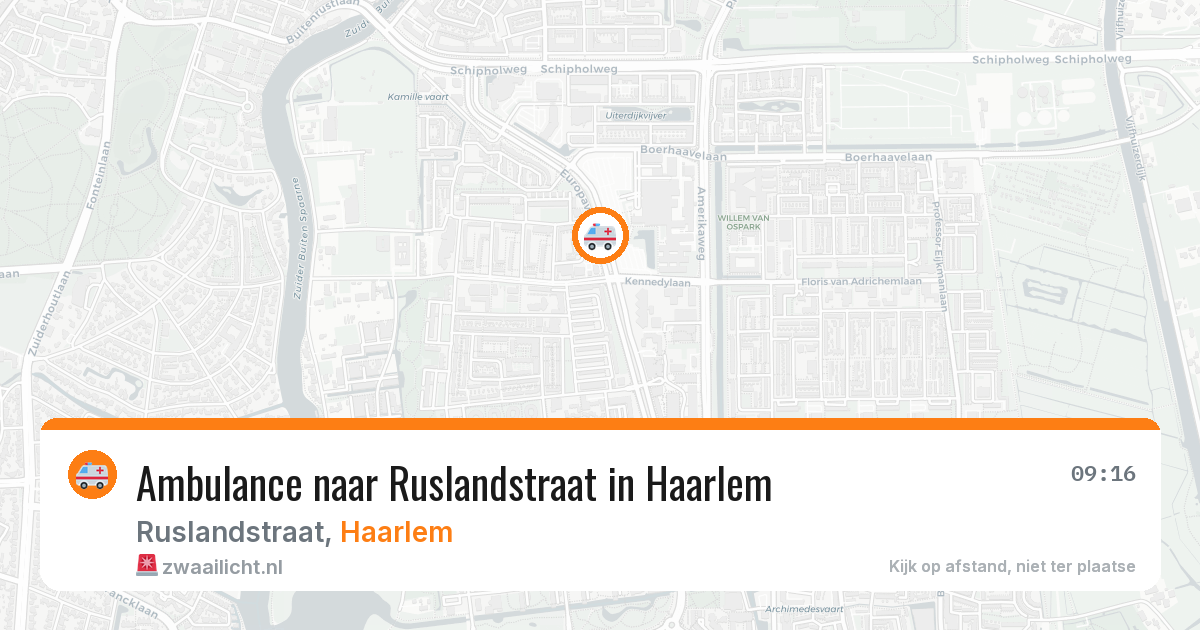 Ambulance naar Ruslandstraat in Haarlem — 16 apr 2026