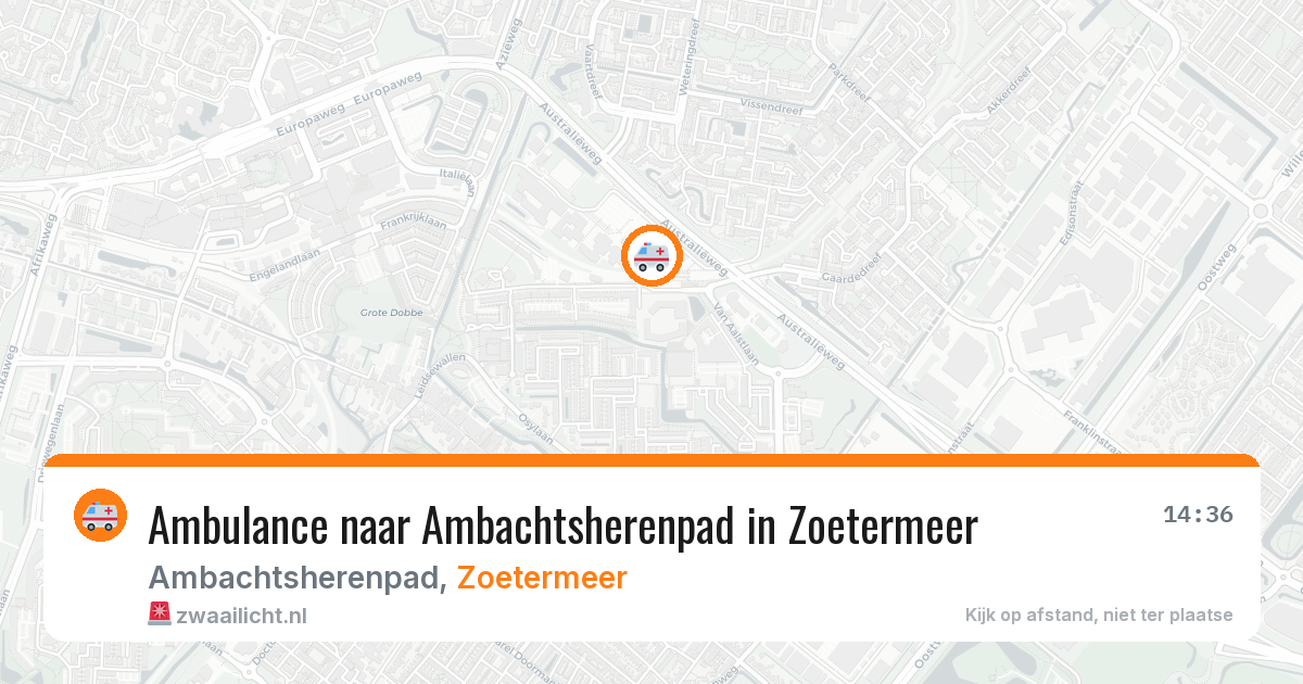 Ambulance naar Ambachtsherenpad in Zoetermeer — 5 mei 2026