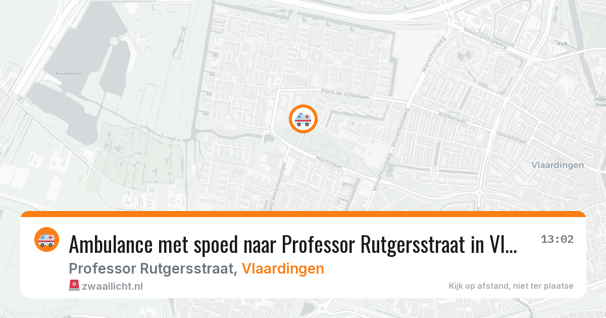 Ambulance met spoed naar Professor Rutgersstraat in Vlaardingen — 12 mei 2026